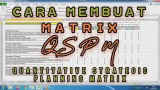 Cara Menghitung Matriks QSPM