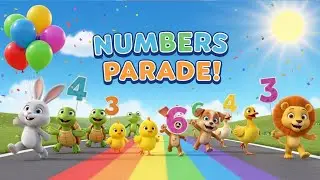 Giggle Numbers Parade 🎉 | Counting Animals Song 1&ndash;20 🐰🐢🦁 | Fun Kids Rhyme | Giggle Box Rhymes