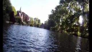 Camera GOPRO in the 'lake of Love' Minnewater in Bruges