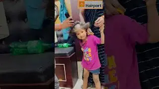 1st time Baby hair cutting short | #viral #babyhaircut #trendinggirl 🌈