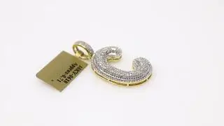10KT Bubble Letter 'C' w/ .71ctw Diamonds