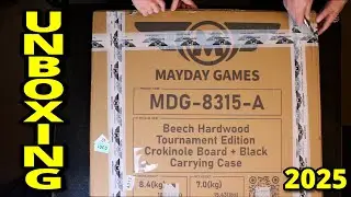 Mayday Games 2025 Beech Hardwood Crokinole Board Kickstarter Unboxing