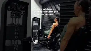 Seated hip abduction (leaning back)
