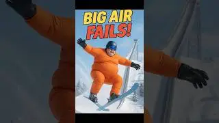 Fat Ski Jump Crash Fails ❄️😂 | Big Air Wipeouts #shorts #ski #fails #viral #funny #bigair