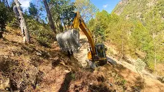 Most Dangerous Road Construction | Single Excavator Working on Risky Mountain