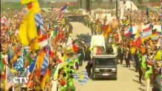 WYD 2011 Madrid - Sunday 21st - Little Daniel in the hands of Pope Benedict.mpeg