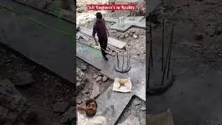 Civil engineer dream vs reality job#civilengineering #construction #site #brick #shorts #funny #lol