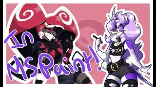 Drawing VELVETTE'S NEW DESIGN in MS PAINT - Hazbin Hotel - MS Paint Speedpaint