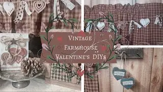 Primitive Farmhouse Valentine's Day DIYs | Dollar Tree DIY Home Decor | Easy Valentine's Day Crafts