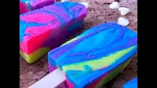 Rainbow Fudge Pops