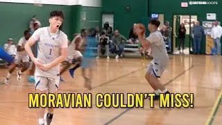 Eli Ellis pulls half court shot! 🥶 Moravian COULDN'T MISS! 130 points in home opener!