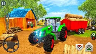 Real Farm Tractor Simulator 2021 - Harvester and Cargo Trailer - Android Gameplay