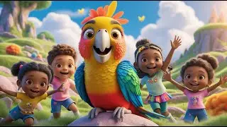 Colorful Parrot Dance with Kids | Animated Kids Song | Rhyme Land