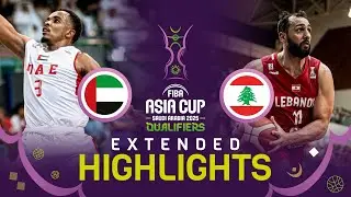 UAE 🇦🇪 v Lebanon 🇱🇧 | Highlights | FIBA Asia Cup 2025 Qualifiers