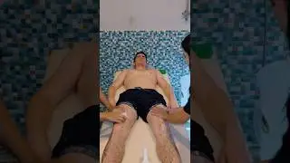 ASMR: Korean Body Wash Scrub and Full Service Barbershop Massage #shorts