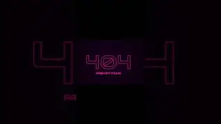 404 page not found neon animation 