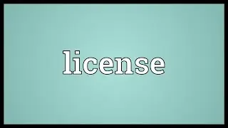 License Meaning