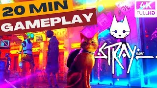 Stray - First 20 Minutes Gameplay ps5 - 4k Ultra - Inside The Wall and Dead City.