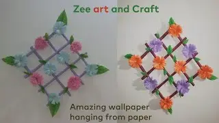 Color Paper decoration ideas #trending #viral Wall Hanging Decoration #papercraft