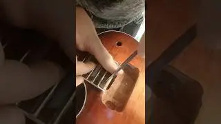 fixing the binding on the end of the neck #guitarrepair #fix #binding