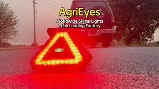 Rapid Charging Warning Triangle Light, 8H Battery Life, USB-C Quick Charge for Emergencies