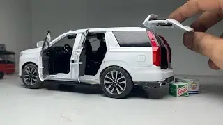 Most Realistic Cadillac Escalade V Unboxing Scale Model Car with Openable Parts & Led Lights