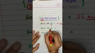 50 % Percentage Nikalne Ke Trick #mathstricks #matheshorts #maths #shortsvideo