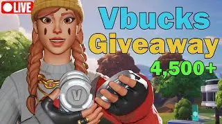 4500+ VBUCKS GIVEAWAY!! Fortnite custom games live with viewers │!raffle