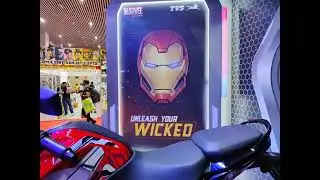 TVS raider Marvel IronMan edition in comicon Bangalore