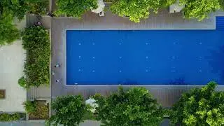 DJI Mini 4 pro cinematic pool shot