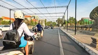 EP 215: Everyday motorcycle ride in Phnom Penh, Cambodia, 4K/60p