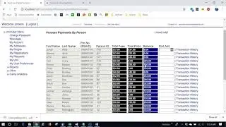 Summer Camp Systems - Event Charges Transaction History Report