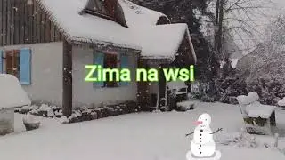 Zima na wsi. Saunowisko. Pole biwakowe Przy domku z gliny. @kurawpodrozy