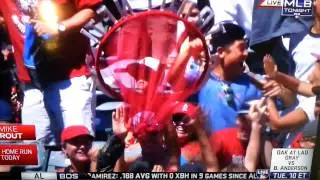 Mike Trout Hit A Home Run Into A Trout Net