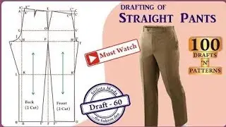 Pant  drafting pants straight cutting ✂️ saral tareeke se pant ki drafting ki cutting   with formula