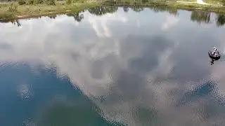 Busse lake 4k drone footage looking for the boat