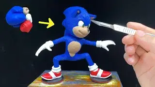 I Sculpted Sonic the Hedgehog From Clay | Full Process (Start to Finish)