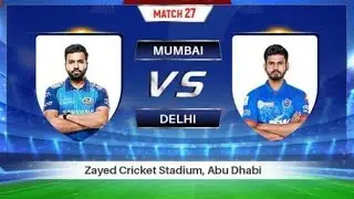 #LIVE #IPL2020 #MIvsDC  #ipllive #DDvsMI #MIvsDD    Live: Mumbai vs Delhi L