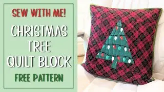 Sew a Christmas Tree Quilt Block & Pillow Cover! Easy Tutorial