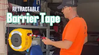 Retractable safety barrier tape reel from Macnaught