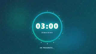 3 Minute Futuristic Timer ⏱️ | Neon Circular Countdown | Sci-Fi HUD Animation | DevClock