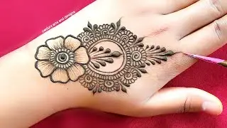 Back hand stylish mehndi design | Easy round shape mehndi design | mehndi design | mehndi | mehandi