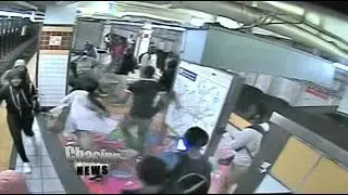 Video:  Brutal train station attack