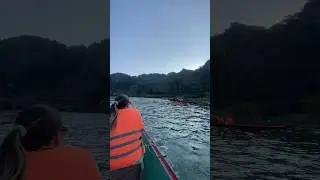 Long Tail Boat in Laos 🇱🇦#travel #couples #nature #tranquility #river #laos #vlog #travelvlog #wow