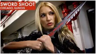 Fantasy Sword Photoshoot with Top Model Eva Navoloska ▶ Behind the Scenes Commercial Photoshoot