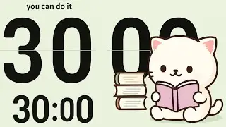30 Min Focus Timer 🍵 | Cozy Animation + No Talking
