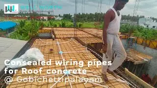 Roof concrete concealed Electrical pipe work full details