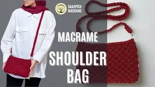 How to Make a Macrame Shoulder Bag | Easy No-Sew DIY Boho Purse for Beginners🧶💼