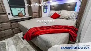 Front Living & Outside Kitchen!! 2021 Forest River RV Sandpiper 379FLOK