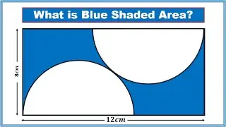 A Hard Blue Shaded Area Challenge || A Very Easy Way to Deal With It || Geometry Riddles Solution